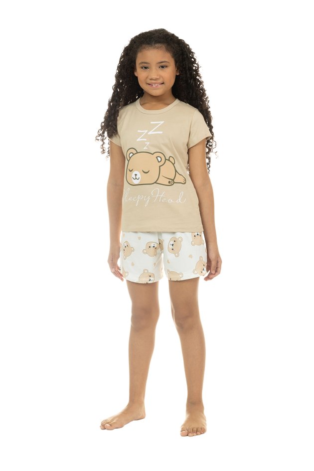 pijama de verao infaitil curto feminino masculino algodao peach touch 54