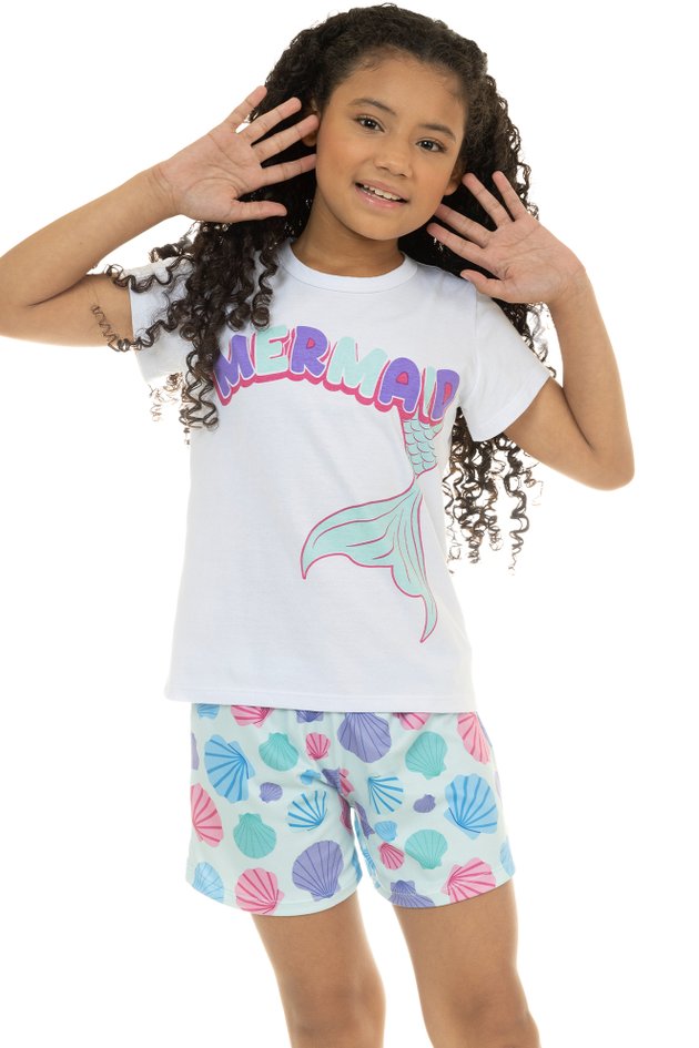 pijama de verao infaitil curto feminino masculino algodao peach touch 91