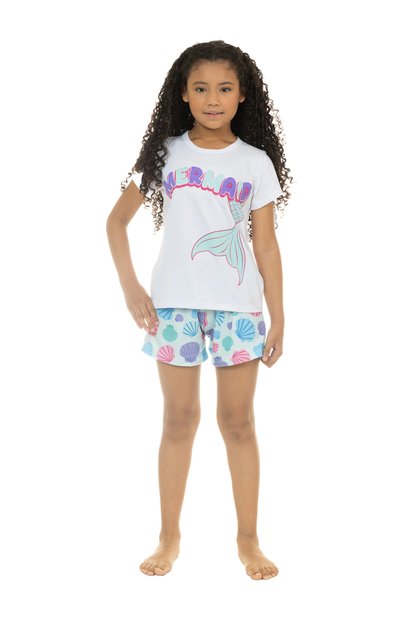 pijama de verao infaitil curto feminino masculino algodao peach touch 93