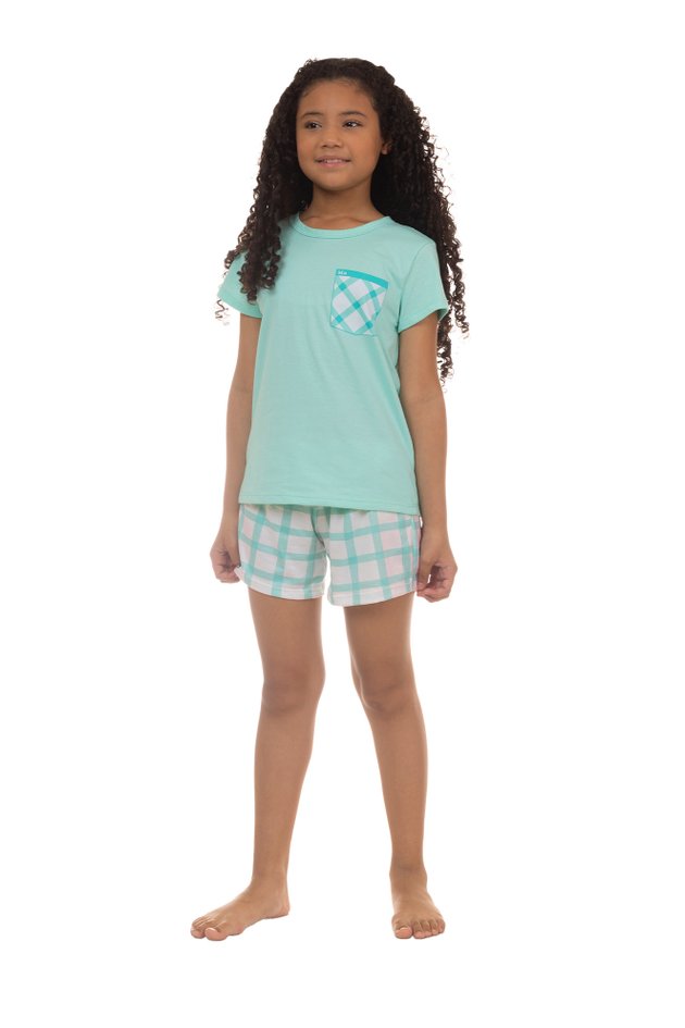 pijama de verao infaitil curto feminino masculino algodao peach touch 184