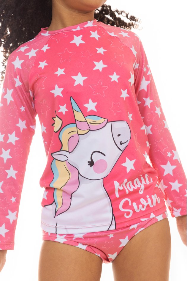 Banho Infantil Unicornio Roupas Roupa De Banho Infantil Feminina