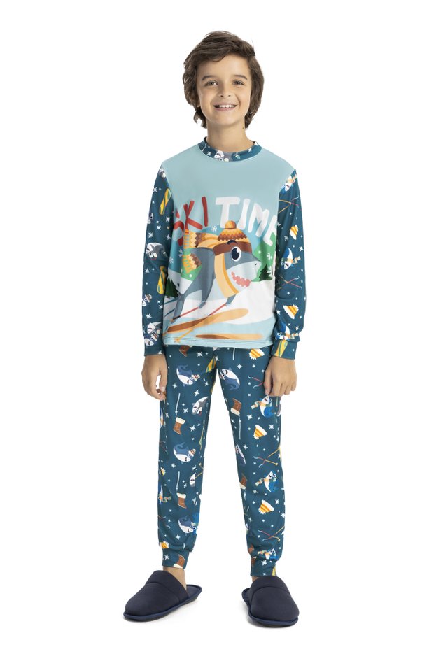 pijamas de outono inverno longo infantis fino leve meia estacao magicamente 0004 3401 azul ceu4397 jpg